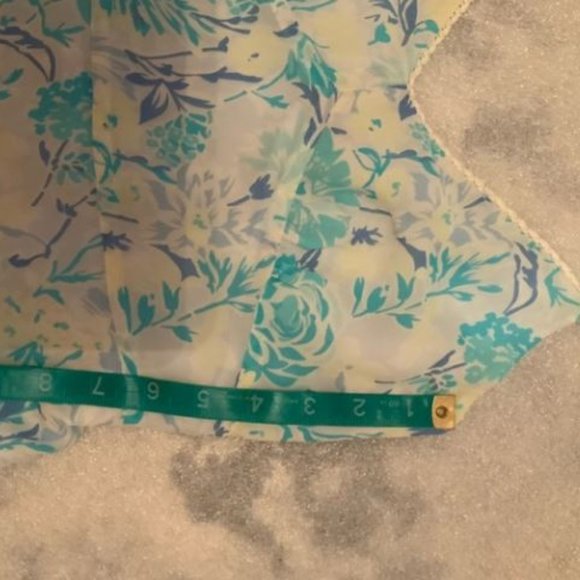 Ann Taylor Petite Silk Crochet Blue Mini Dress - Picture 10 of 11